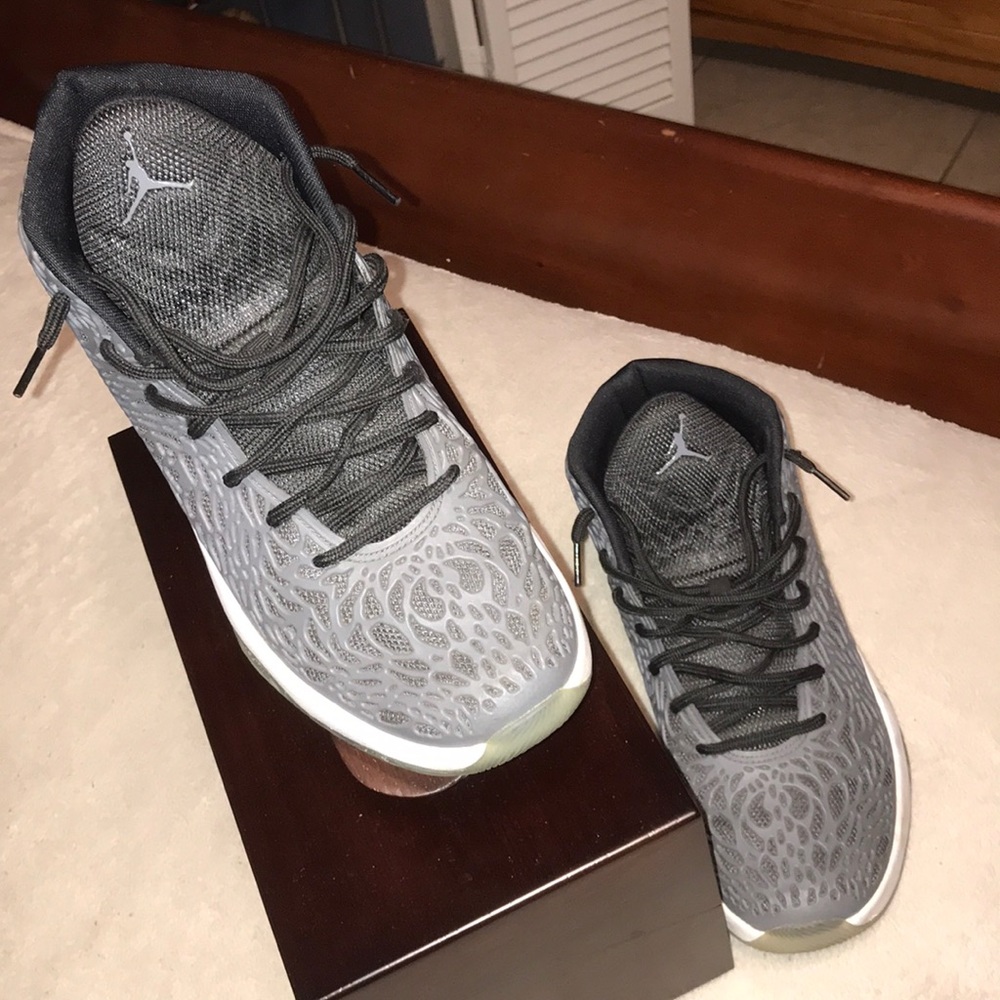 Grey high top air Jordan’s